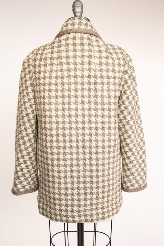 1960s Wool Jacket Houndstooth Mod Coat S - image 4