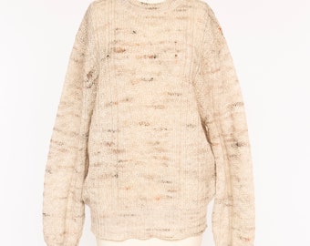 Suéter de punto de lana Pendleton de los años 80 con cuello redondo (talla M)