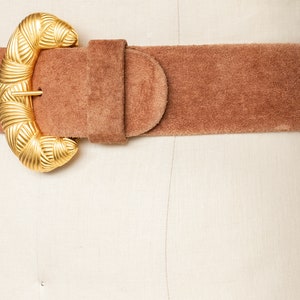 1980s Belt Suede Leather Anne Klein Calderon Cinch Waist M image 2