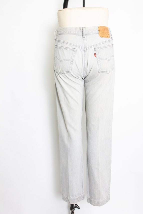 1990s Levi's 501 JEANS Gray Denim Cotton High Wai… - image 2