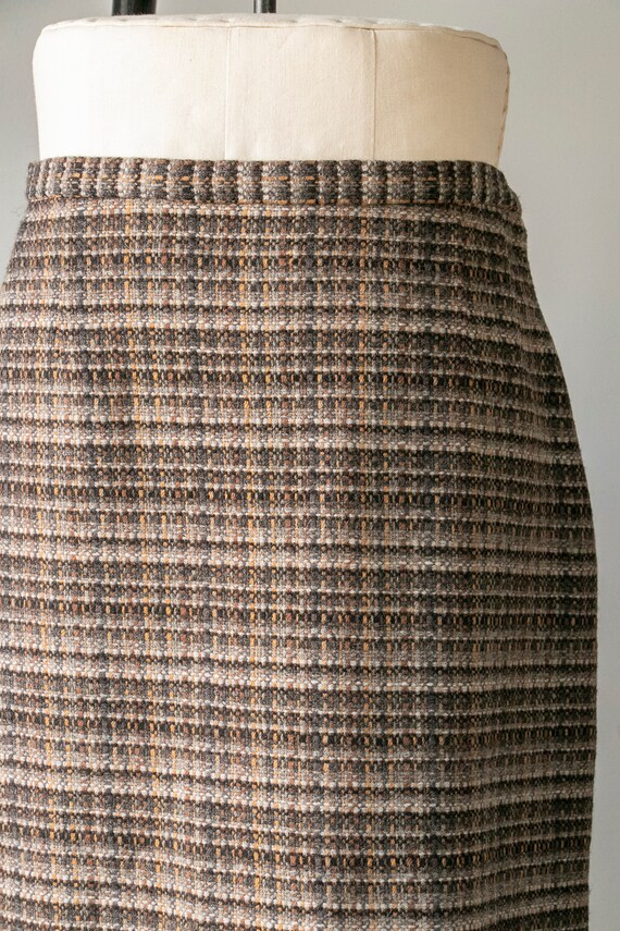 1970s Pencil Skirt Pendleton Wool Plaid M - image 4