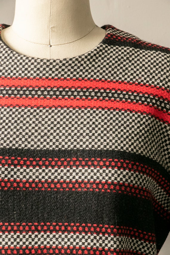 1960s Knit Top Striped Wool J. Tiktiner M - image 7