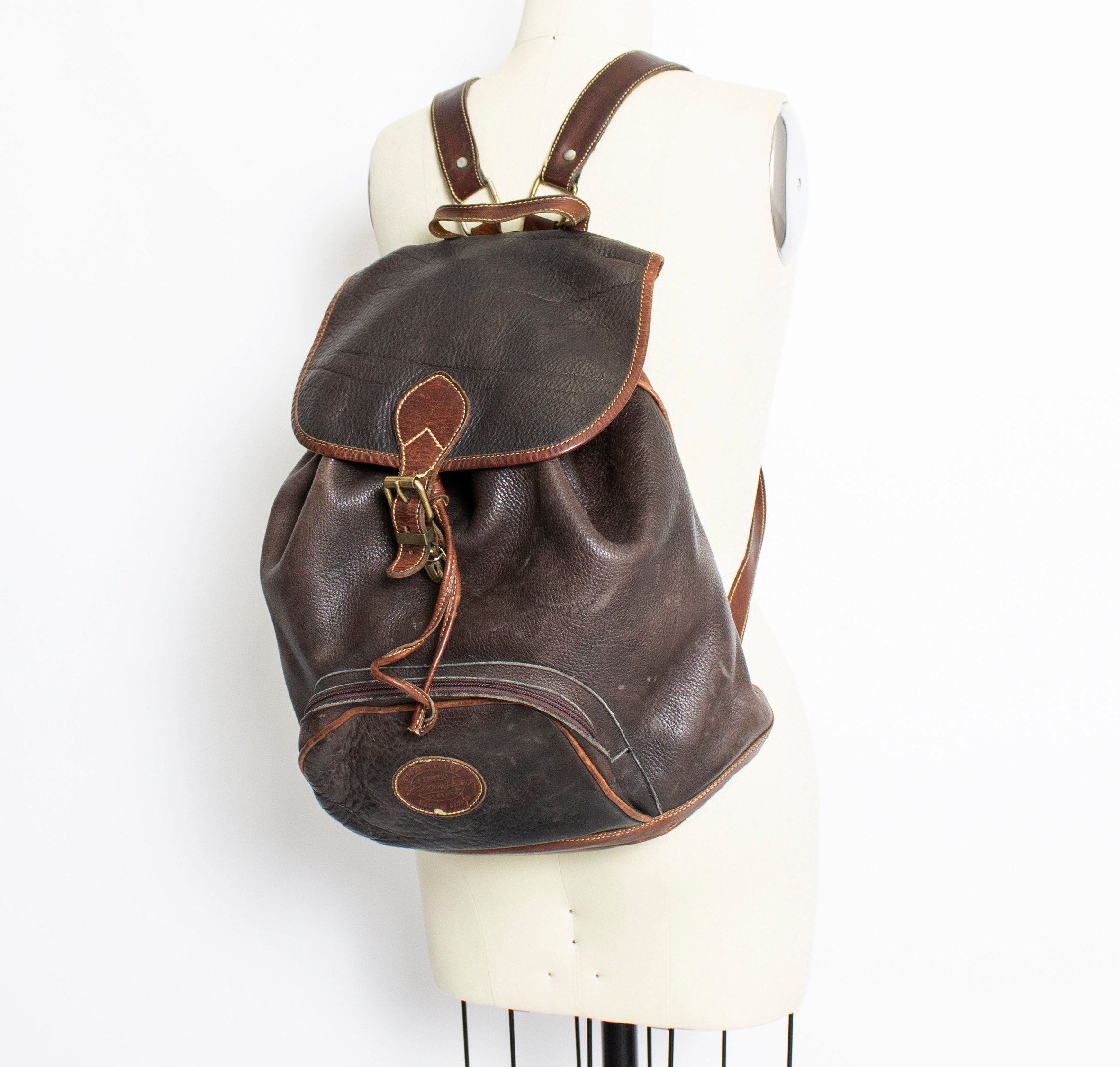 Eddie bauer leather backpack sales