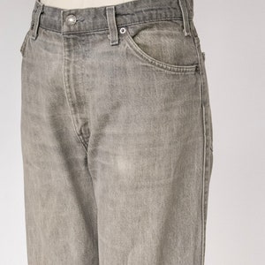 1990s Levi's Jeans Gray Denim Cotton High Waist 32 x 32 image 5