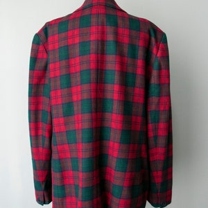 1990s Blazer Jacket Pendleton Plaid Wool XL image 2