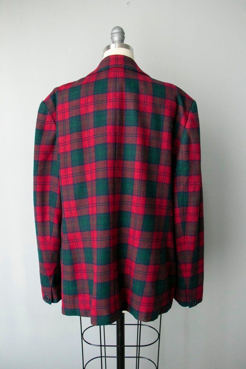 1990s Blazer Jacket Pendleton Plaid Wool XL image 2