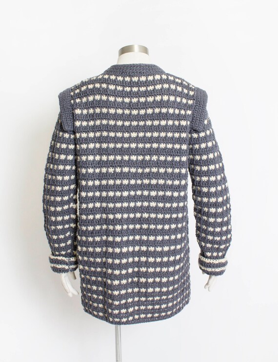 1980s Sweater Wool Knit Hand Knit Irish Cardigan S - image 2