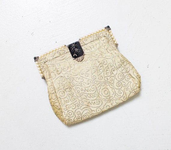 Vintage 1920s Purse Silk Embroidered Chinese Beade