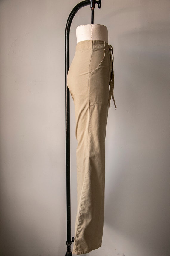 1970s Bell Bottoms Cotton Pants S - image 3