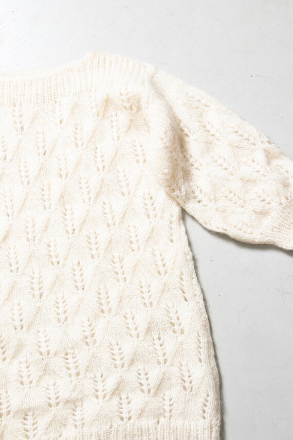 1980s Sweater Wool Mohair Chunky Knit S - image 7