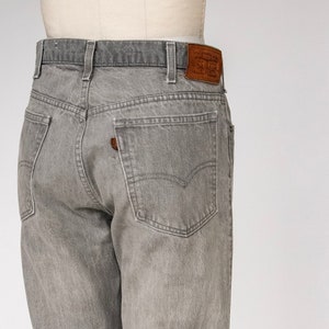 1990s Levi's Jeans Gray Denim Cotton High Waist 32 x 32 image 8
