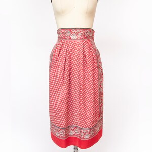 1940er Jahre Rock Baumwolle Paisley Bedruckt S