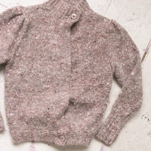 1980s Cardigan Sweater Wool Angora Fleck M image 2