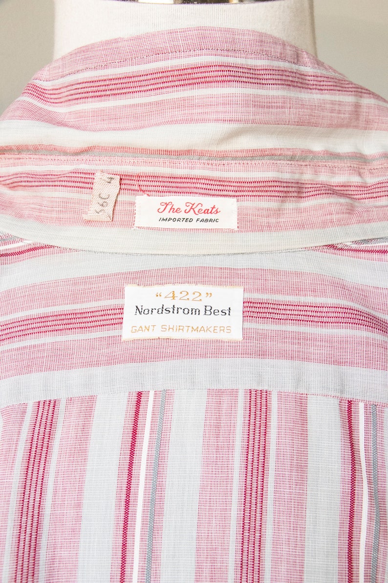 1970s Shirt Men's Striped Nordstrom M image 9