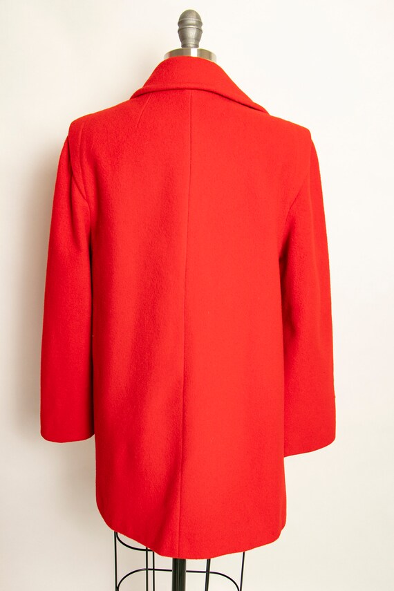 1980s Coat Red Wool Jacket Small - image 2