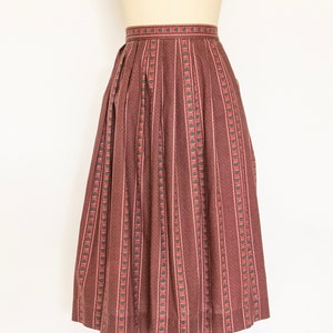 1950s Full Skirt Cotton Novelty Print M image 7