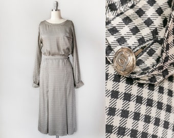1980s Chanel Silk Ensemble Blouse Skirt Set XS