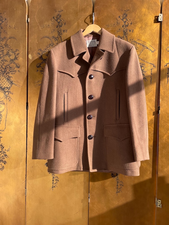 1970s Pendleton Wool Coat Western Brown Jacket Men's 42 - Etsy