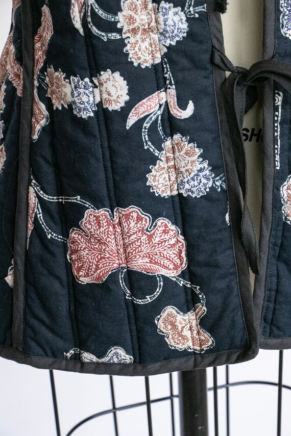 1970s Cotton Quilted Jacket Batik M - image 10