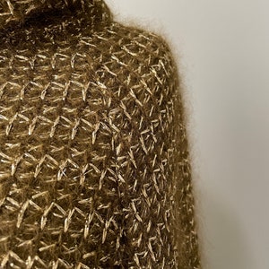 1970s Anne Klein Sweater Mohair Turtleneck M image 7
