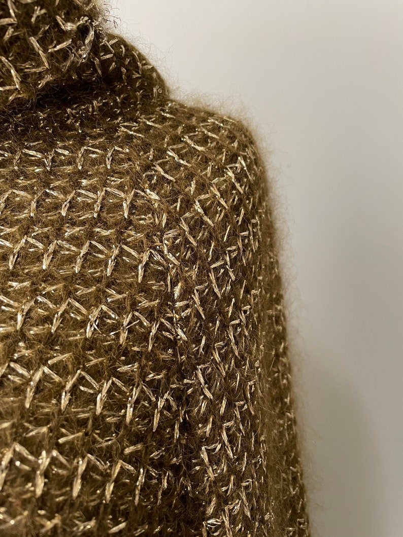 1970s Anne Klein Sweater Mohair Turtleneck M image 7