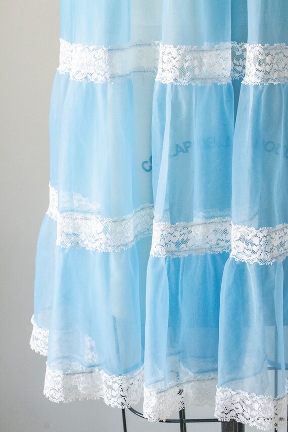 1960s Sheer Lingerie Slip Chiffon Nightgown  S - image 5