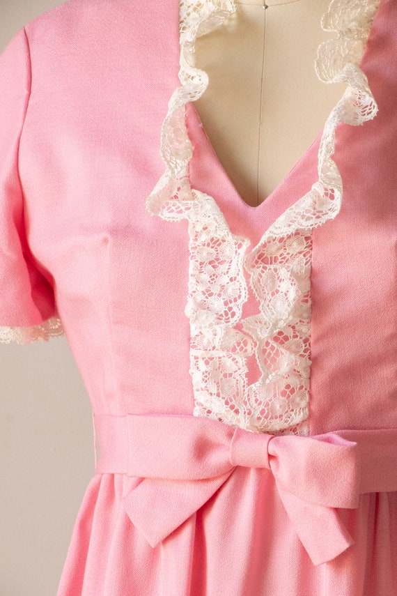 1970s Maxi Dress Pink Lorrie Deb S - image 5
