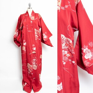 1950s Kimono Japanese Robe Metallic Lame