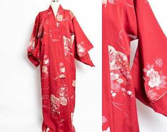 1950s Kimono Japanese Robe Metallic Lame
