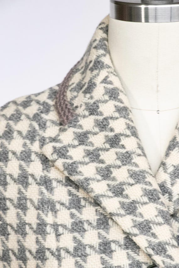 1960s Wool Jacket Houndstooth Mod Coat S - image 6