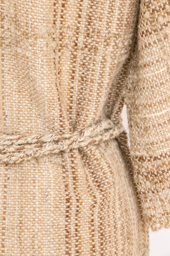 1970s Wool Jacket Hand Woven Cardigan S - image 9