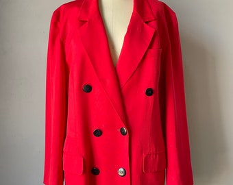 Christian Dior Blazer 1990s Red Suit Jacket M