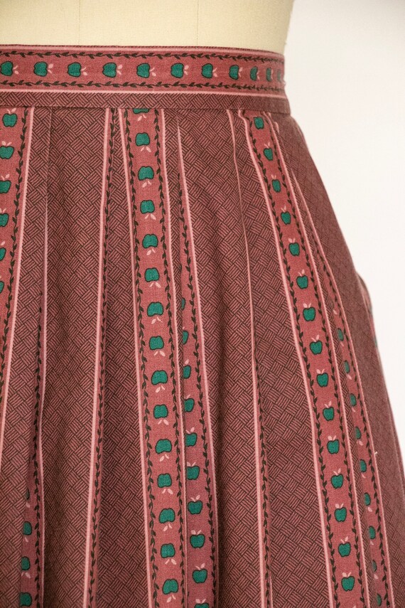 1950s Full Skirt Cotton Novelty Print M - image 5