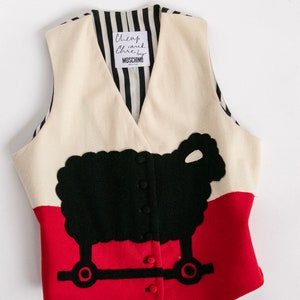 1990s Moschino Cheap & Chic Vest Top Wool M image 2