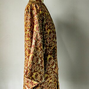 1950s Haori Rayon Crepe Butterfly Lounge Robe image 6