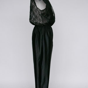 1980s Jumpsuit Lingerie Loungewear Sheer Lace Onesie image 3