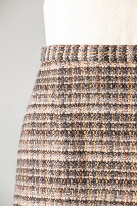 1970s Pencil Skirt Pendleton Wool Plaid M - image 5