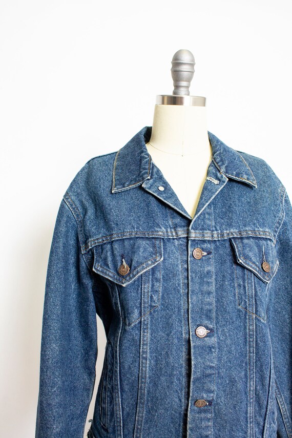 1970s Denim Jacket Jean Roebucks Cotton S - image 5