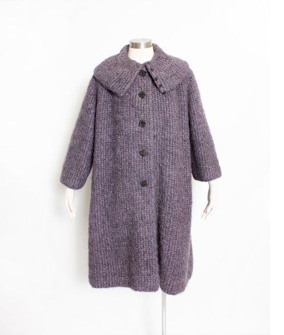 1980s Oversized Sweater Wool Mohair Knit Cardigan