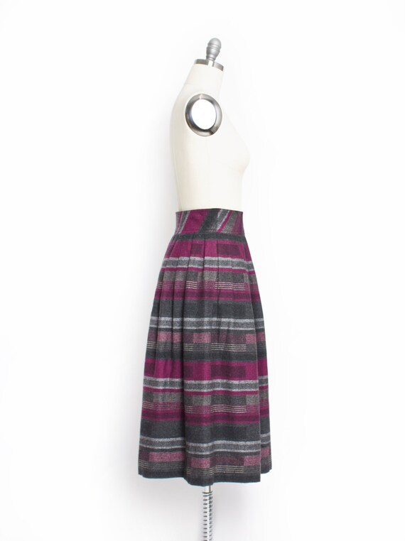 1980s Skirt DVF Diane Von Furstenberg Wool Stripe… - image 4