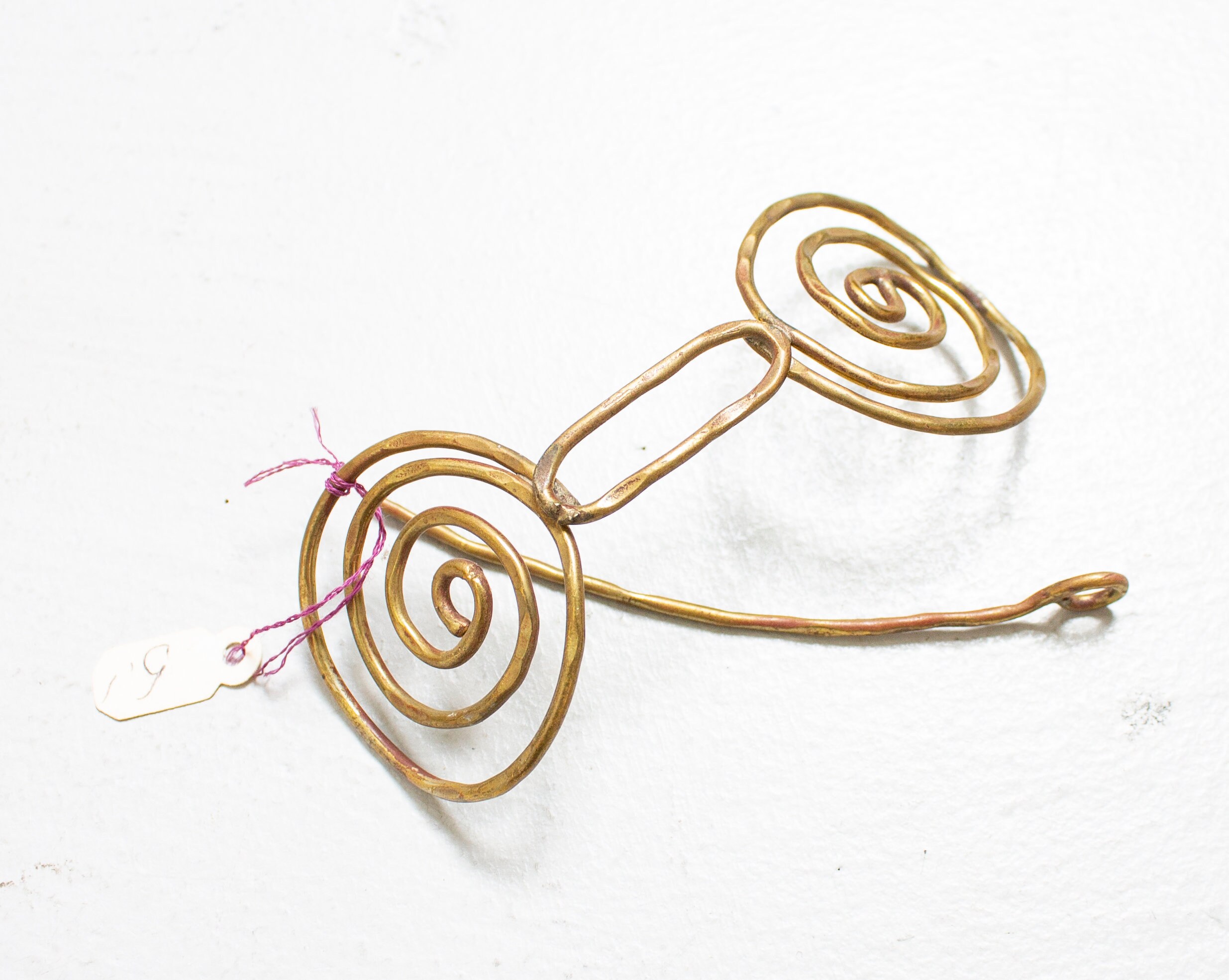 1970s Hair Pin Accessory Brass Brutalist Deadstock Boho - Etsy display picture 1