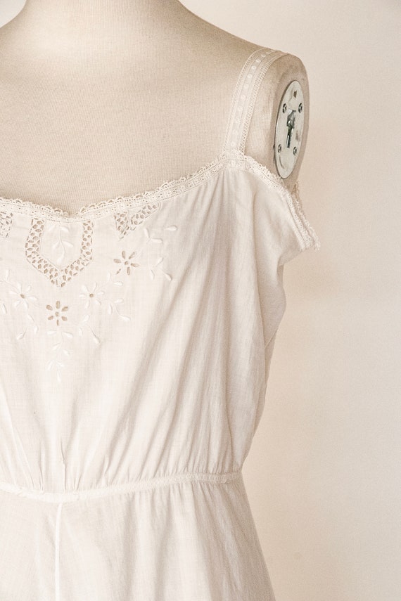 1920s Romper White Cotton Lingerie Step In S - image 5