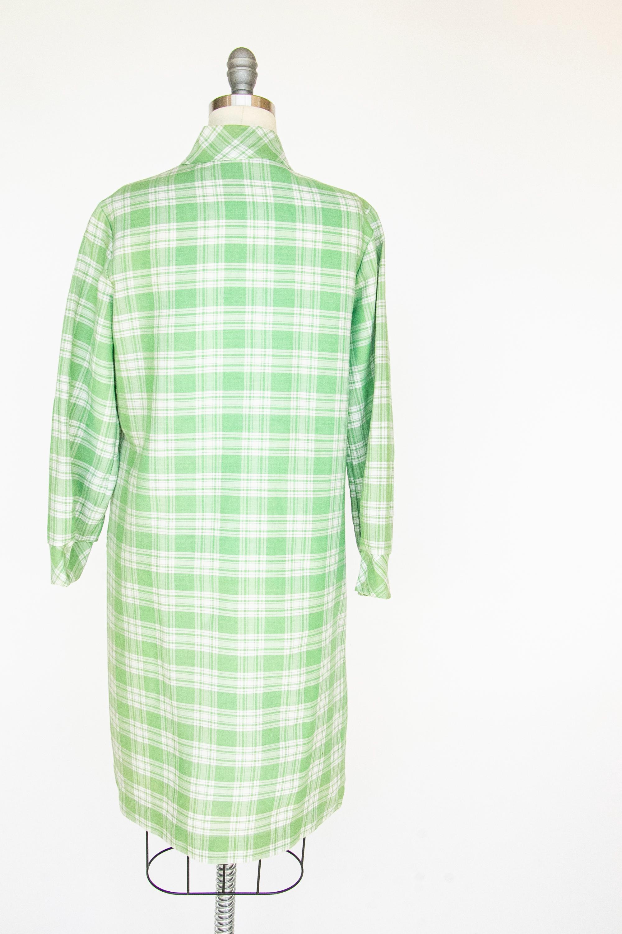 green plaid shirt dress Green Tartan Dolly Dress with Big Bow
