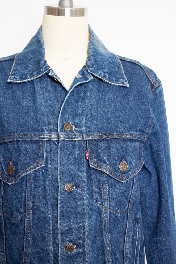 LEVI'S Denim Jacket 1980s Blue Jean M 38" - image 5