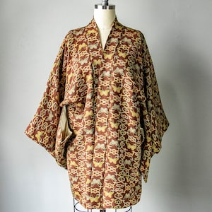 1950s Haori Rayon Crepe Butterfly Lounge Robe image 1