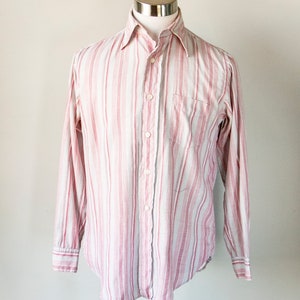 1970s Shirt Men's Striped Nordstrom M image 1