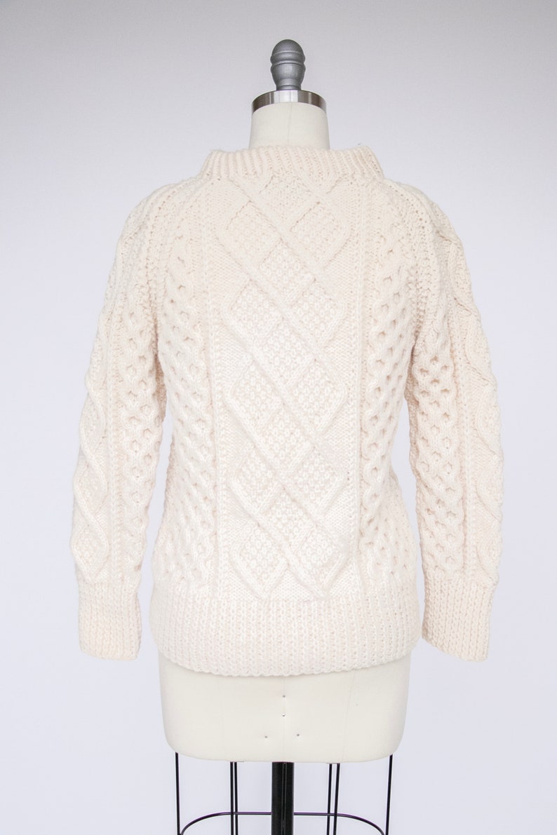 1970s Wool Knit Fisherman Sweater XS image 4