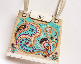 1960s Purse Embellished Tote Bag