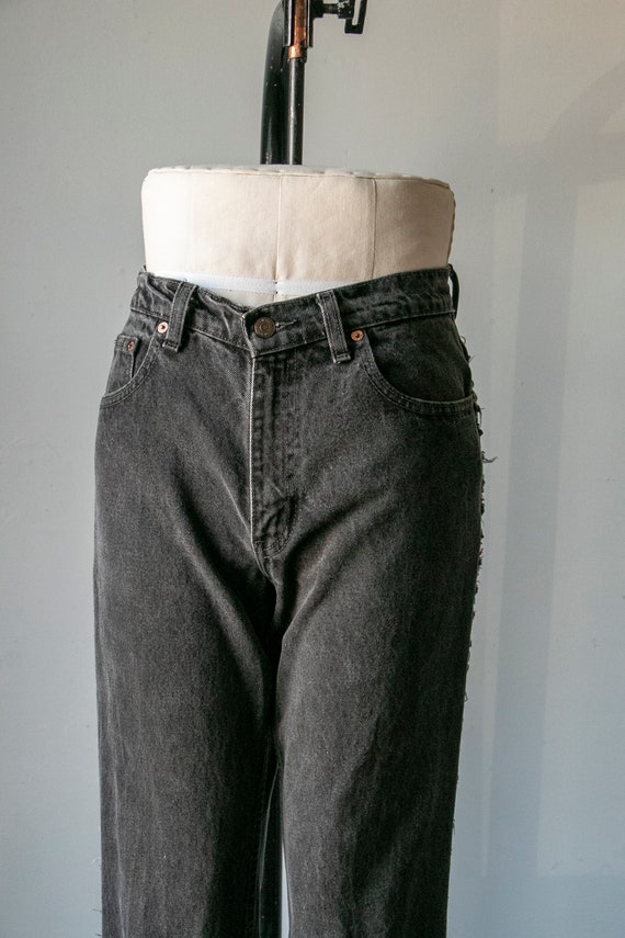 1990s Levi's 550 Jeans Black Denim 29" x 29" - image 6