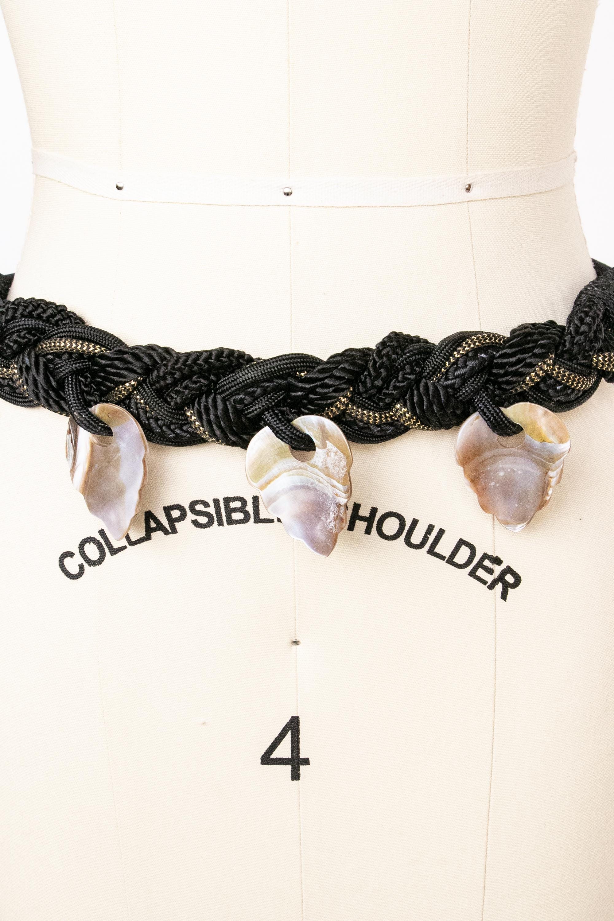Vintage 80s 90s Braided Floral Rope Belt Lavender Sage Rose Hook Loop‎ 27.5in Braided Purple Belt - Etsy main image 4